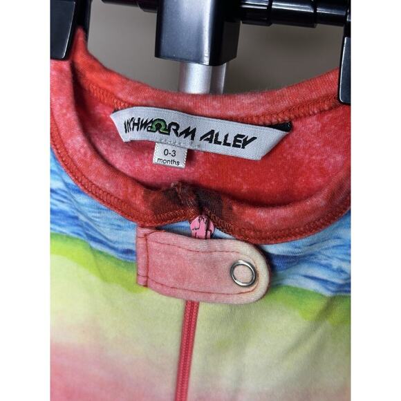 Inchworm Alley Water Watermelon Romper Baby 0-3 Months Short Sleeve Bodysuit Zip - Picture 3 of 5